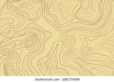 Topographic Map Vector Illustration Yellow Background Stock Vector ...