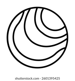 Topographic Map Vector Line Icon Design