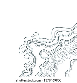 topographic map, vector,abstract height lines isolated on white background