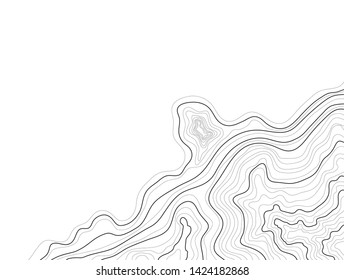 topographic map vector,elevation lines isolated on white background