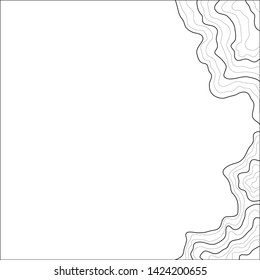 topographic map vector,elevation lines isolated on white background