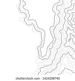 topographic map vector,elevation lines isolated on white background