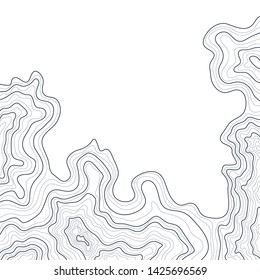topographic map vector,elevation lines isolated on white background