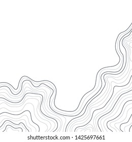 topographic map vector,elevation lines isolated on white background