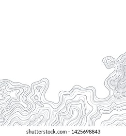 topographic map vector,elevation lines isolated on white background