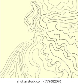 topographic map yellow , vector , background