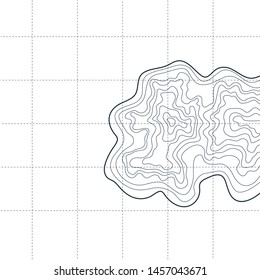 topographic map,abstract height lines isolated on white background , vector