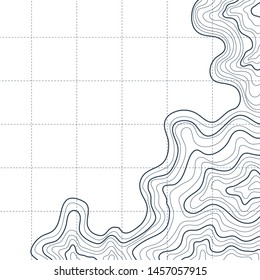 topographic map,abstract height lines isolated on white background , vector