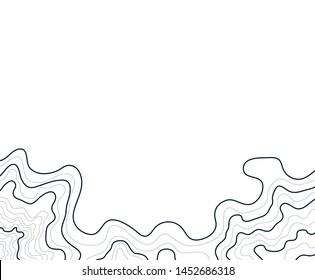 topographic map,abstract height lines , vector illustration isolated on white background