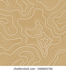 topographic maps , abstract height lines on brown background ,vector