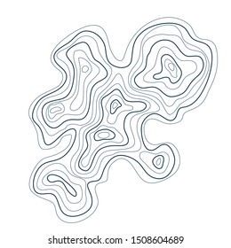 topographic maps, abstract height lines isolated on white background, vector