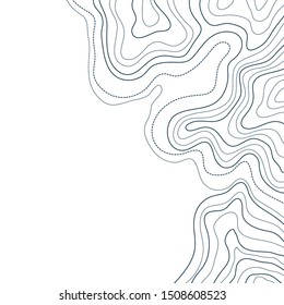 topographic maps, abstract height lines isolated on white background, vector