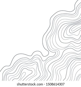 topographic maps, abstract height lines isolated on white background, vector