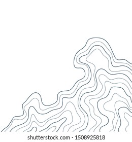 topographic maps, abstract height lines isolated on white background, vector