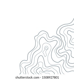 topographic maps, abstract height lines on white background, vector