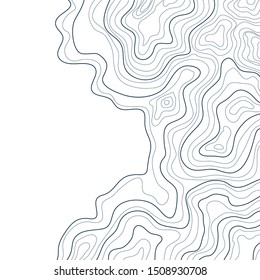 topographic maps, abstract height lines isolated on white background, vector