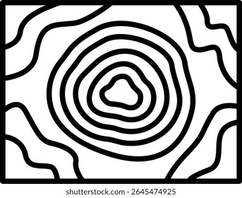 Topographic vector icon. Can be used for printing, mobile and web applications.