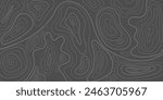 Topographic vector map pattern. Abstract mountain terrain map background with abstract shape line texture. 