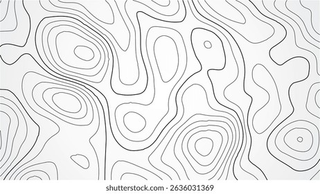 Conception topographique de la nature sauvage avec des lignes d'élévation de style rétro, des contours naturels et un aspect de cartographie antique intemporel inspiré par les graphiques Old Explorer.