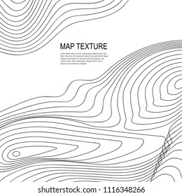 Fondo vector topográfico con lugar para texto. Geodesia contorneando textura de mapa con contornos de línea de terreno. Paisaje de las montañas de relieve geográfico. Topografía y cartografía