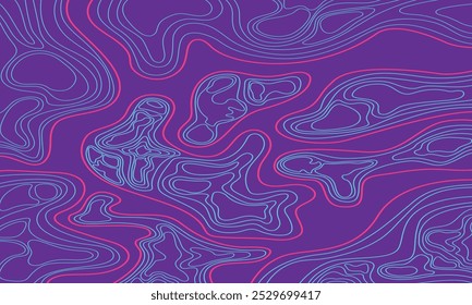 Topography background. Vector banner. Topography background. Vector geographic contour map. Background of the topographic map. Topographic map lines, contour background.