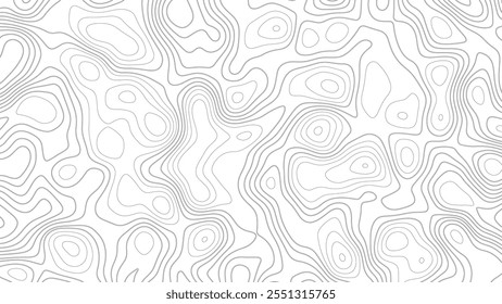 Fondo de topografía. Anuncio de Vector. Fondo de topografía. Mapa de contorno geográfico del Vector. Antecedentes del mapa topográfico. Líneas de mapa topográfico,