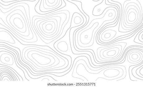 Fondo de topografía. Anuncio de Vector. Fondo de topografía. Mapa de contorno geográfico del Vector. Antecedentes del mapa topográfico. Líneas de mapa topográfico,