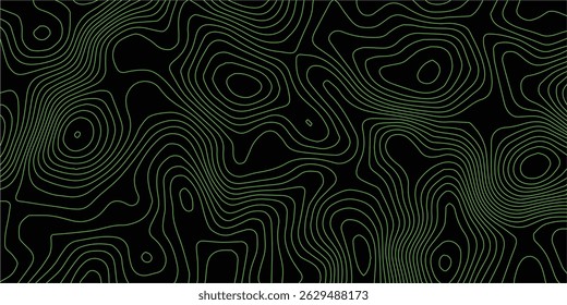 Plano de fundo da topografia. Banner do vetor. Plano de fundo da topografia. Mapa do contorno geográfico do vetor. Fundo do mapa topográfico. Linhas do mapa topográfico, plano de fundo do contorno.	