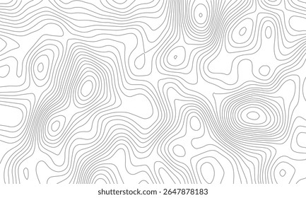 Plano de fundo da topografia. Banner do vetor. Plano de fundo da topografia. Mapa do contorno geográfico do vetor. Fundo do mapa topográfico. Linhas do mapa topográfico, plano de fundo do contorno.	