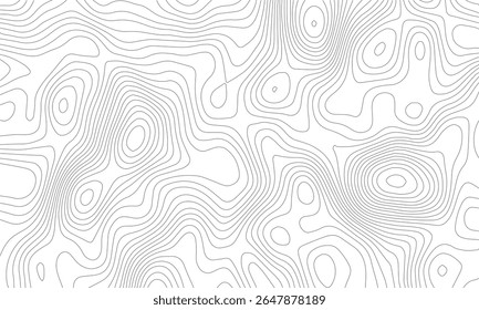 Plano de fundo da topografia. Banner do vetor. Plano de fundo da topografia. Mapa do contorno geográfico do vetor. Fundo do mapa topográfico. Linhas do mapa topográfico, plano de fundo do contorno.	