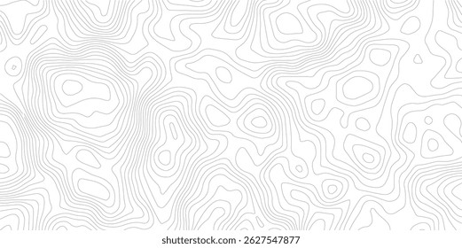 Plano de fundo da topografia. Banner do vetor. Plano de fundo do mapa de topografia. Mapa do contorno geográfico do vetor. Fundo do mapa topográfico. Linhas do mapa topográfico, plano de fundo do contorno. 