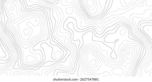 Plano de fundo da topografia. Banner do vetor. Plano de fundo do mapa de topografia. Mapa do contorno geográfico do vetor. Fundo do mapa topográfico. Linhas do mapa topográfico, plano de fundo do contorno. 