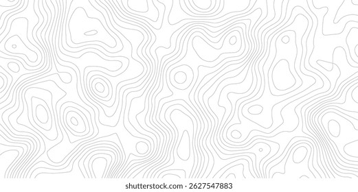 Plano de fundo da topografia. Banner do vetor. Plano de fundo do mapa de topografia. Mapa do contorno geográfico do vetor. Fundo do mapa topográfico. Linhas do mapa topográfico, plano de fundo do contorno. 