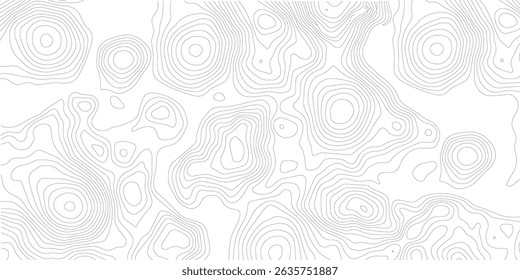 Plano de fundo da topografia. Banner do vetor. Plano de fundo do mapa de topografia. Mapa do contorno geográfico do vetor. Fundo do mapa topográfico. Linhas do mapa topográfico, plano de fundo do contorno. 