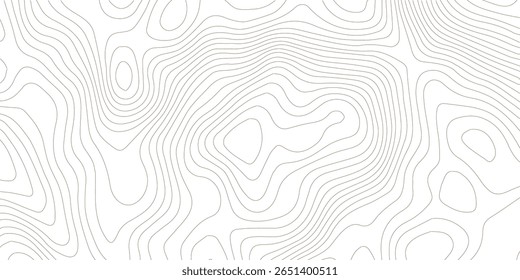 Plano de fundo da topografia. Banner do vetor. Plano de fundo do mapa de topografia. Mapa do contorno geográfico do vetor. Fundo do mapa topográfico. Linhas do mapa topográfico, plano de fundo do contorno. 