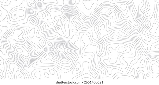 Plano de fundo da topografia. Banner do vetor. Plano de fundo do mapa de topografia. Mapa do contorno geográfico do vetor. Fundo do mapa topográfico. Linhas do mapa topográfico, plano de fundo do contorno. 