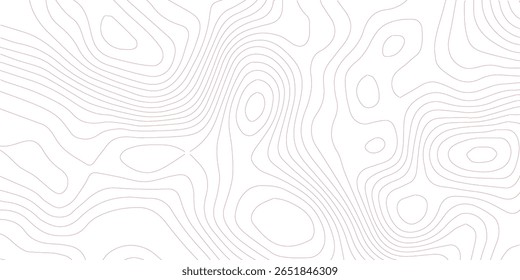 Plano de fundo da topografia. Banner do vetor. Plano de fundo do mapa de topografia. Mapa do contorno geográfico do vetor. Fundo do mapa topográfico. Linhas do mapa topográfico, plano de fundo do contorno. 