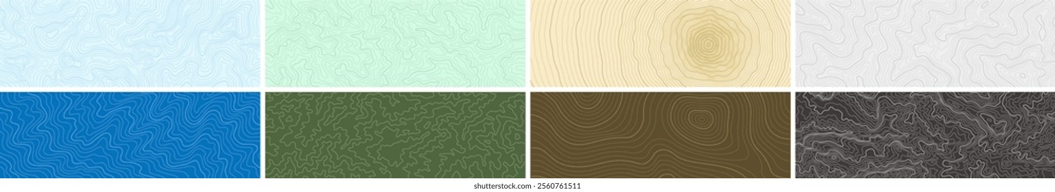 Topography Backgrounds Web graphics.Topographic map material for designing nature, mountain climbing, camping, etc.