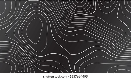 Topography contour line vector illustration with antique cartographic texture, aged paper effect, and realistic landform elevation designed for nature-inspired travel projects and adventure branding.