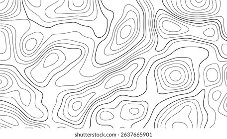 Topography contour mapping design in aged expedition format, featuring rugged landforms, detailed elevation lines, suitable for vintage travel posters, outdoor infographics, educational geography tool