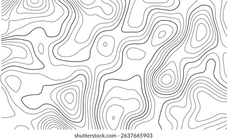 Topography contour mapping design in aged expedition format, featuring rugged landforms, detailed elevation lines, suitable for vintage travel posters, outdoor infographics, educational geography tool
