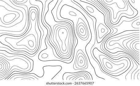 Topography contour mapping design in aged expedition format, featuring rugged landforms, detailed elevation lines, suitable for vintage travel posters, outdoor infographics, educational geography tool