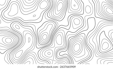 Topography contour mapping design in aged expedition format, featuring rugged landforms, detailed elevation lines, suitable for vintage travel posters, outdoor infographics, educational geography tool