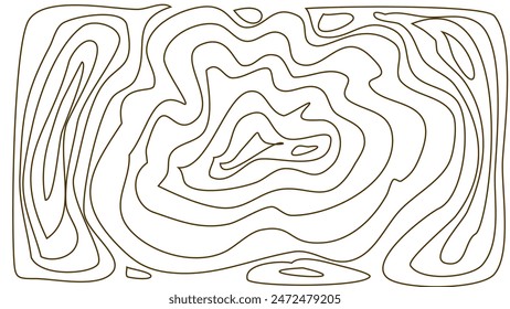 Topography Contour Wavy Line Background