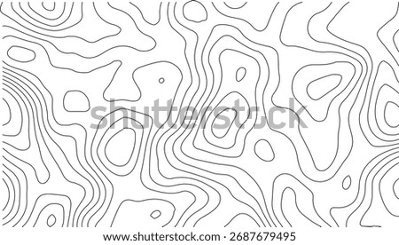 Topography grid relief vector design with minimalist white contour patterns, seamless abstract terrain mapping background for topographic, natural, landscape, hiking, and scientific artwork projects.