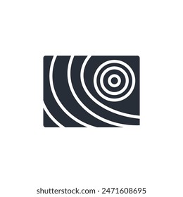 Icono de topografía. Vector.Trazo editable.Símbolo de estilo lineal para utilizar Diseño web,logotipo.Ilustración de símbolo.