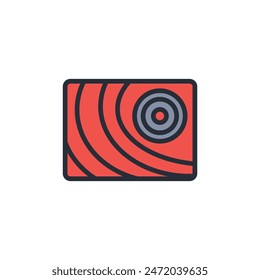 topography icon. vector.Editable stroke.linear style sign for use web design,logo.Symbol illustration.