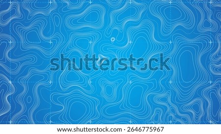 topography map modern technology blue background banner template