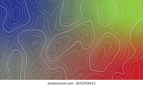 Topografia mapa de montanha e vale com linhas de contorno estilo antigo e uma textura úmida que evoca a exploração histórica e é perfeito para aplicações educacionais ou de design baseadas em geografia.