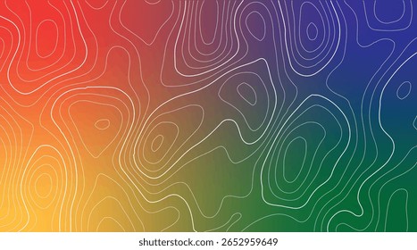 Topografia mapa de montanha e vale com linhas de contorno estilo antigo e uma textura úmida que evoca a exploração histórica e é perfeito para aplicações educacionais ou de design baseadas em geografia.